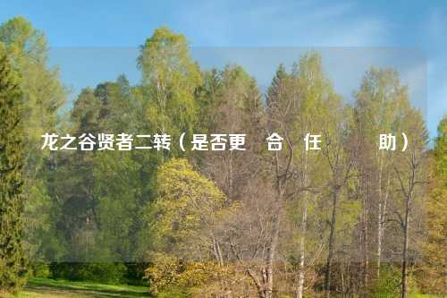 龙之谷贤者二转（是否更適合擔任團隊輔助）