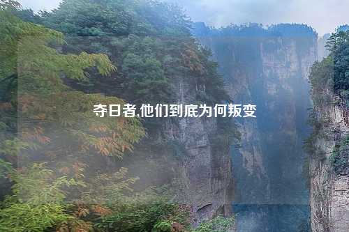 夺日者,他们到底为何叛变