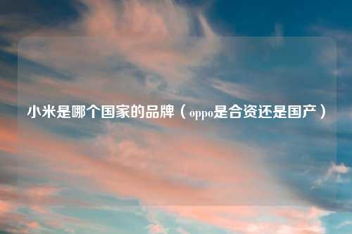 小米是哪个国家的品牌（oppo是合资还是国产）
