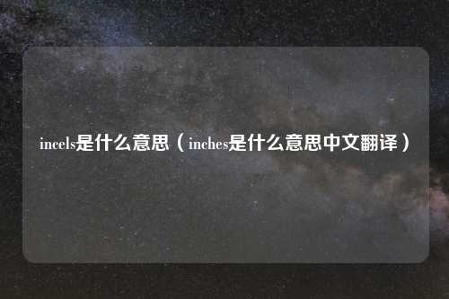 incels是什么意思（inches是什么意思中文翻译）