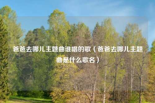 爸爸去哪儿主题曲谁唱的歌（爸爸去哪儿主题曲是什么歌名）