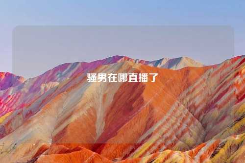 骚男在哪直播了