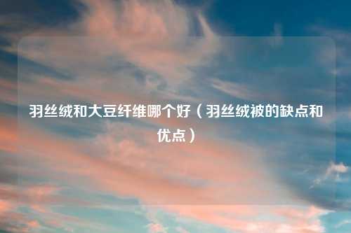 羽丝绒和大豆纤维哪个好（羽丝绒被的缺点和优点）