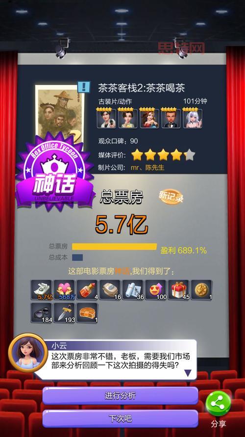 票房大卖王：打造你的电影帝国，成为票房之王！