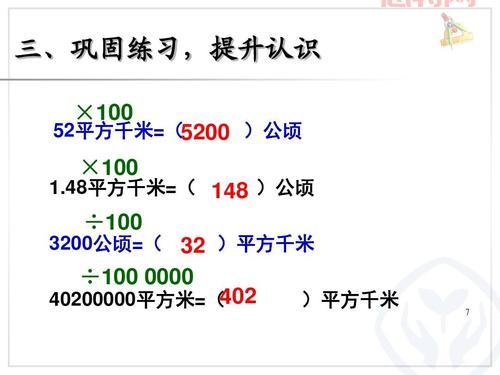 平方千米与公顷的进率详解：100的奥秘