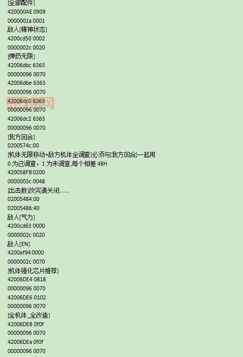 第二次超级机器人大战og金手指代码分享，老玩家必备！