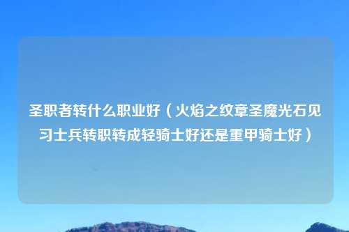 圣职者转什么职业好（火焰之纹章圣魔光石见习士兵转职转成轻骑士好还是重甲骑士好）