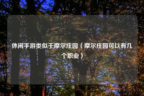 休闲手游类似于摩尔庄园（摩尔庄园可以有几个职业）