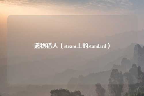 遗物猎人（steam上的standard）