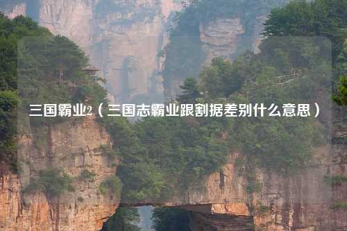 三国霸业2（三国志霸业跟割据差别什么意思）