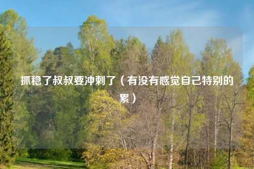 抓稳了叔叔要冲刺了（有没有感觉自己特别的累）