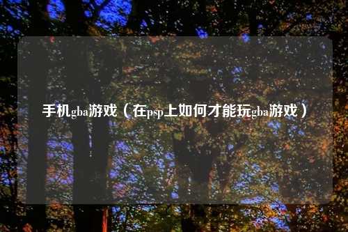 手机gba游戏（在psp上如何才能玩gba游戏）