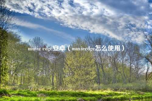 muviz edge安卓（muvieedge怎么使用）