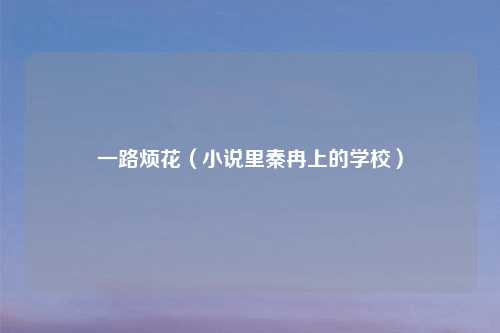一路烦花（小说里秦冉上的学校）