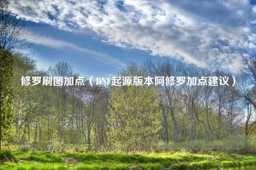 修罗刷图加点（DNF起源版本阿修罗加点建议）