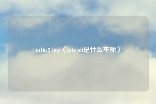 m16a3 lmg（m16gdi是什么车标）