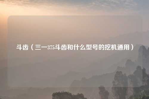 斗齿（三一375斗齿和什么型号的挖机通用）