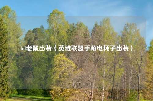 lol老鼠出装（英雄联盟手游电耗子出装）