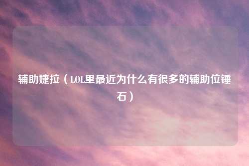 辅助婕拉（LOL里最近为什么有很多的辅助位锤石）
