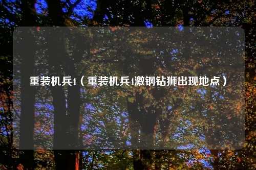重装机兵4（重装机兵4激钢钻狮出现地点）