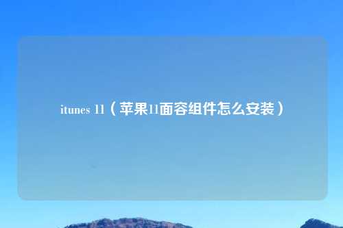 itunes 11（苹果11面容组件怎么安装）