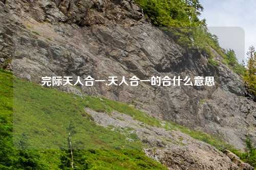 完际天人合一,天人合一的合什么意思