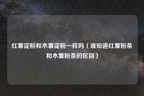 红薯淀粉和木薯淀粉一样吗（谁知道红薯粉条和木薯粉条的区别）