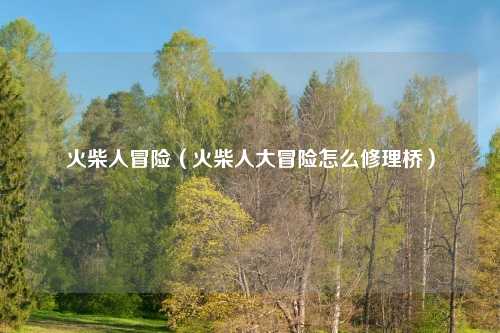火柴人冒险（火柴人大冒险怎么修理桥）
