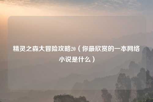 精灵之森大冒险攻略20（你最欣赏的一本网络小说是什么）
