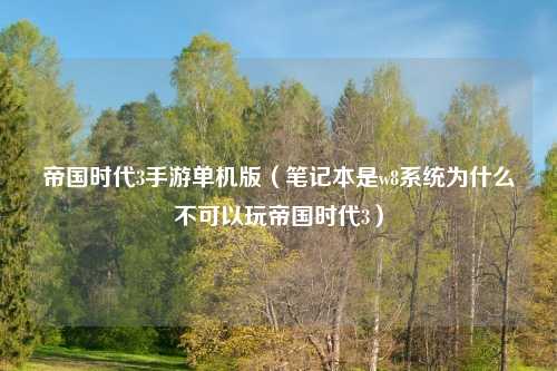帝国时代3手游单机版（笔记本是w8系统为什么不可以玩帝国时代3）