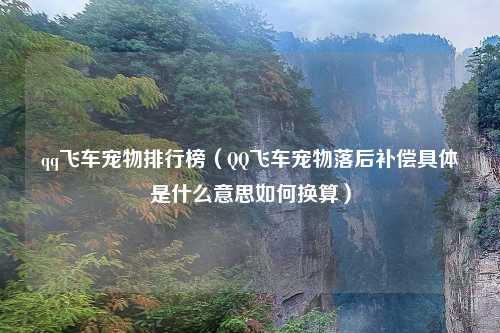 qq飞车宠物排行榜（QQ飞车宠物落后补偿具体是什么意思如何换算）