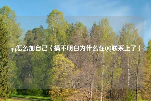 qq怎么加自己（搞不明白为什么在QQ联系上了）