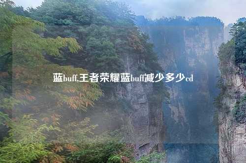 蓝buff,王者荣耀蓝buff减少多少cd