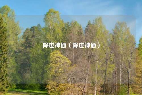 降世神通（降世神通）