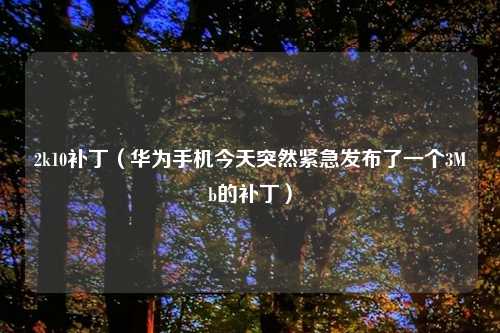 2k10补丁（华为手机今天突然紧急发布了一个3Mb的补丁）