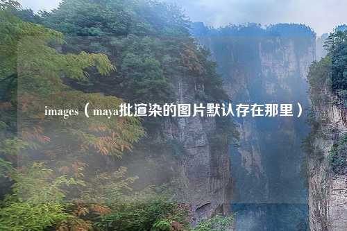 images（maya批渲染的图片默认存在那里）