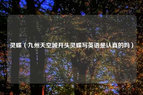 灵蝶（九州天空城开头灵蝶写英语是认真的吗）