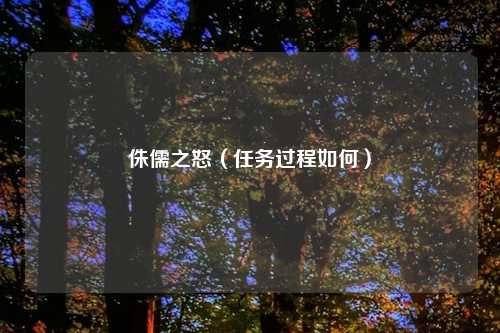 侏儒之怒（任务过程如何）