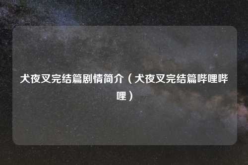 犬夜叉完结篇剧情简介（犬夜叉完结篇哔哩哔哩）