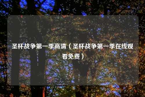 圣杯战争第一季高清（圣杯战争第一季在线观看免费）