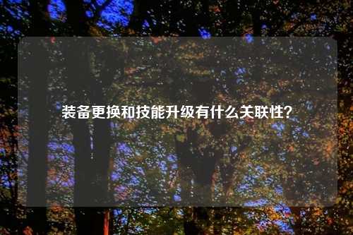 装备更换和技能升级有什么关联性？