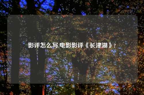 影评怎么写,电影影评《长津湖》?