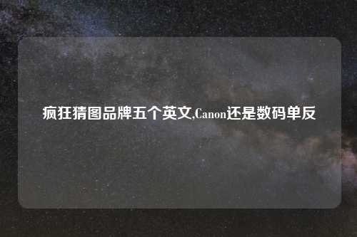 疯狂猜图品牌五个英文,Canon还是数码单反