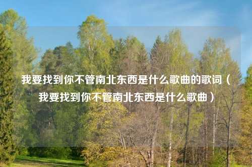 我要找到你不管南北东西是什么歌曲的歌词（我要找到你不管南北东西是什么歌曲）