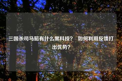 三国杀司马懿有什么黑科技？  如何利用反馈打出优势？