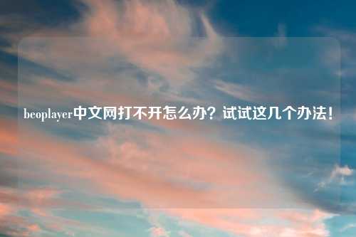 beoplayer中文网打不开怎么办？试试这几个办法！