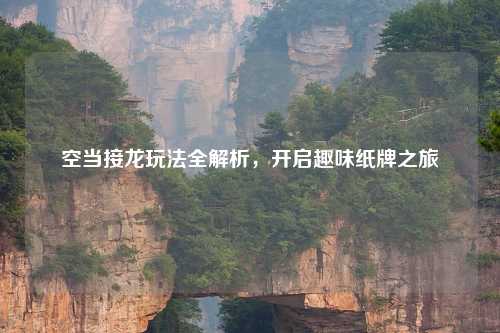 空当接龙玩法全解析，开启趣味纸牌之旅