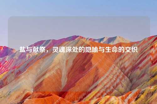 盐与献祭，灵魂深处的隐喻与生命的交织
