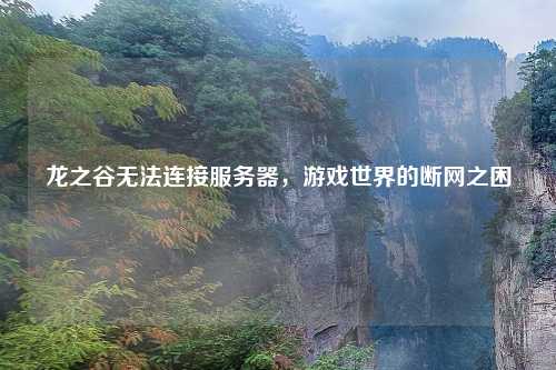 龙之谷无法连接服务器，游戏世界的断网之困